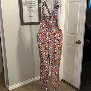Blackmilk foxy overalls fox and mushroom size large NWOT